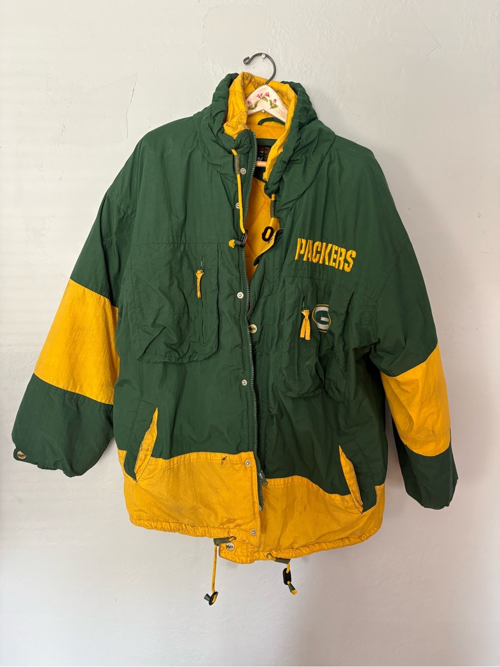 Vintage Green & Gold Packers Winter Jacket